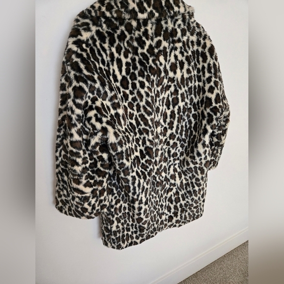 HELENE London women's leopard print faux fur coat | size xs - Picture 7 of 7